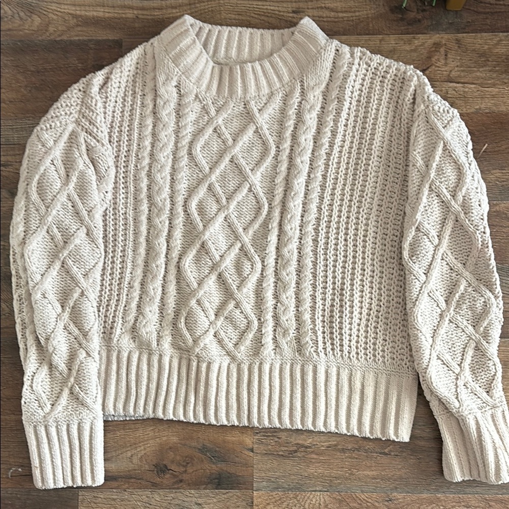 Cozy Cream Cable Knit Sweater
